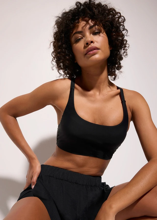 Sportovní bikinový top z rychleschnoucího materiálu • černá • bonprix obchod