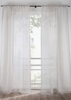 Gordijn met fijne structuur (1 stuk), Kleur: crème