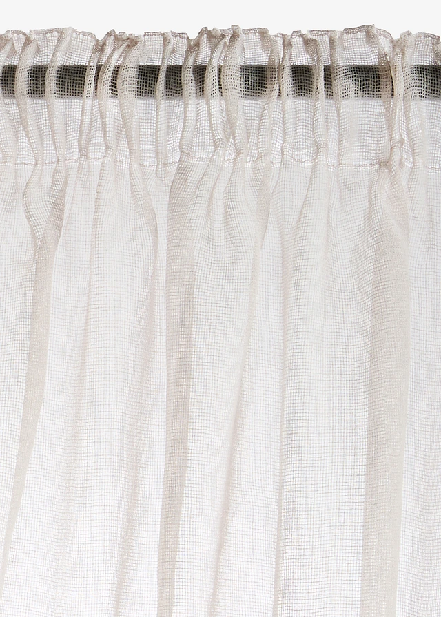 Gordijn met fijne structuur (1 stuk), Kleur: crème