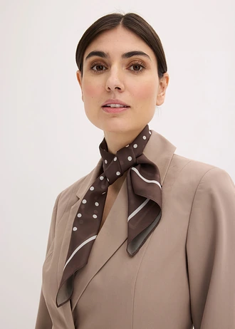 Foulard à pois, Couleur: marron pois crème