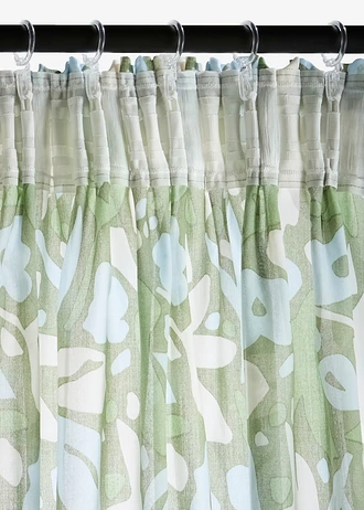 Gordijn van polyester (1 stuk) • mosgroen-crème-mat blauw • bonprix online shop