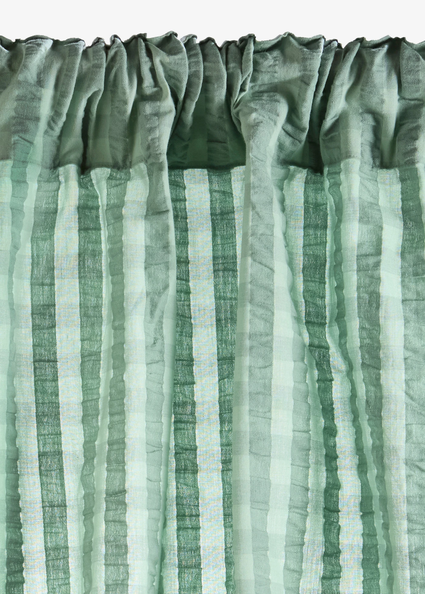 Draperie din bumbac organic cu textură seersucker (1 buc.) • verde-salvie • magazin bonprix
