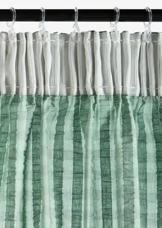 Rideau panneau en seersucker coton (1 pce) • vert sauge • Boutique bonprix