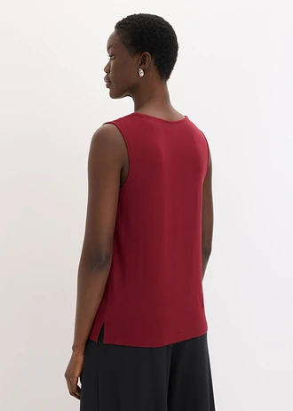 Top à col lavallière • rouge rubis • Boutique bonprix
