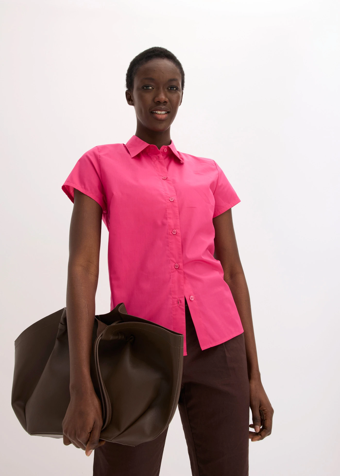 Popeline blouse met korte mouwen • pinklady • bonprix online shop