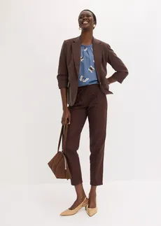 Blouse sans manches en viscose fluide • bleu fumé imprimé • Boutique bonprix