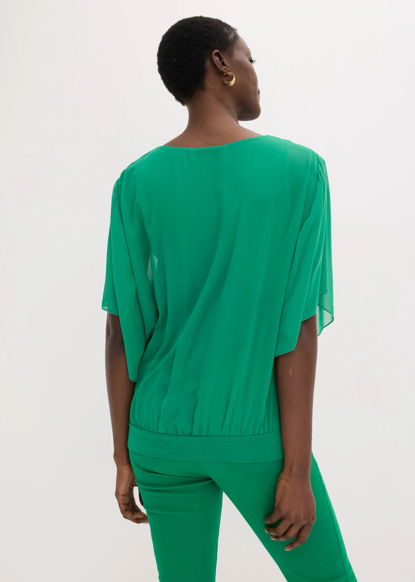Blouse en mousseline • vert aventurine • Boutique bonprix
