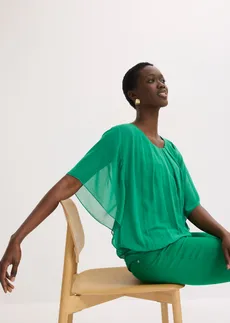 Blouse en mousseline • vert aventurine • Boutique bonprix