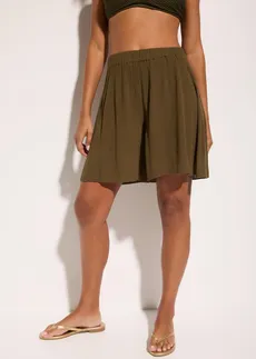 Pantaloni scurți de plajă din viscoză fluidă • oliv închis • magazin bonprix