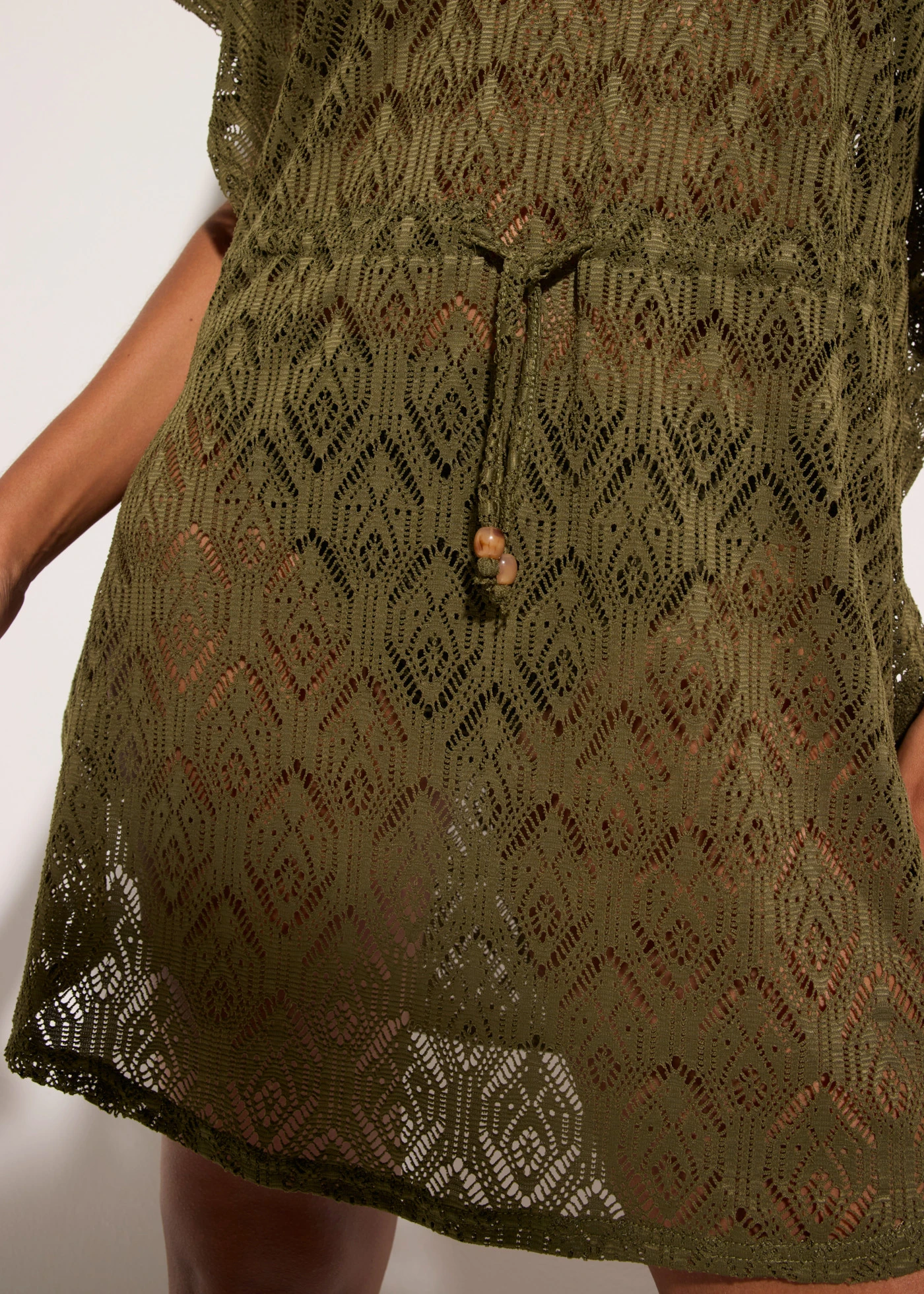 Tunique de plage transparente en dentelle • olive foncé • product-page.page-title-suffix