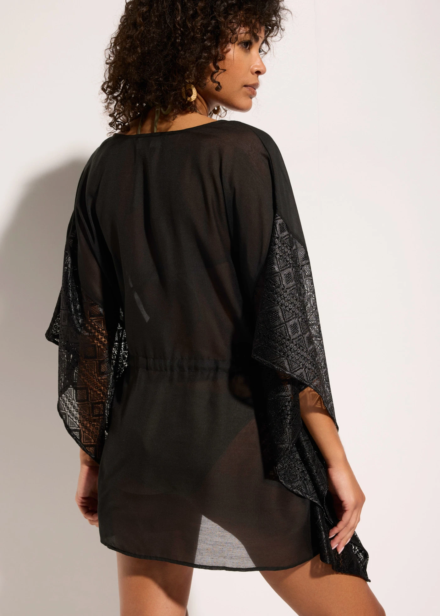 Tunique de plage aspect froissé • noir • product-page.page-title-suffix