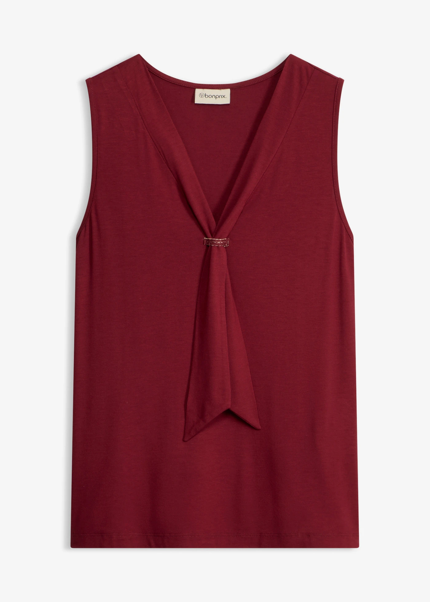 Top à col lavallière • rouge rubis • Boutique bonprix