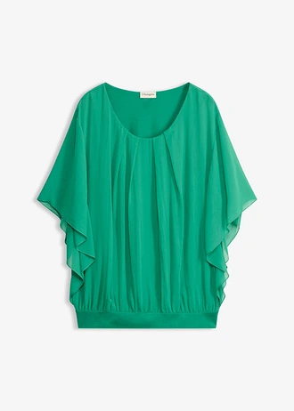 Chiffon blouse met ondershirt, Kleur: 