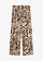 Viscose broek met elastische tailleband, Kleur: bruin-lichtsand zebraprint
