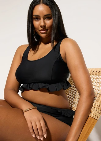 Verhullende bralette bikinitop, sneldrogend • zwart • bonprix online shop