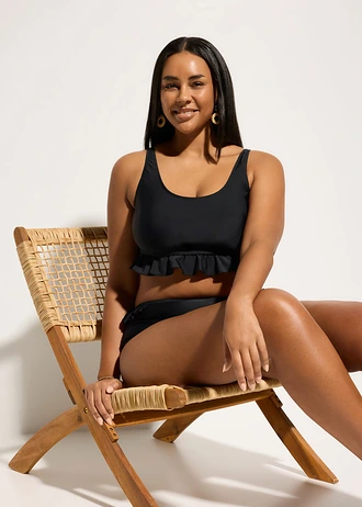 Verhullende bralette bikinitop, sneldrogend • zwart • bonprix online shop