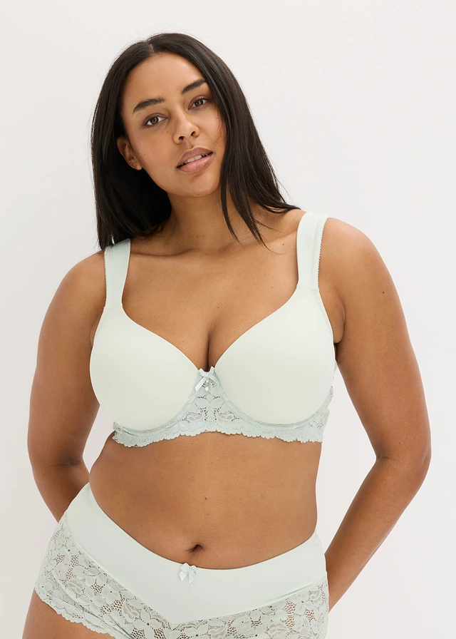Soutien-gorge à coques et bretelles rembourrées, Couleur: menthol clair