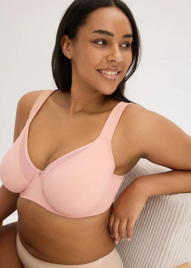 Minimizer bh met gewatteerde bandjes, Kleur: antiek roze