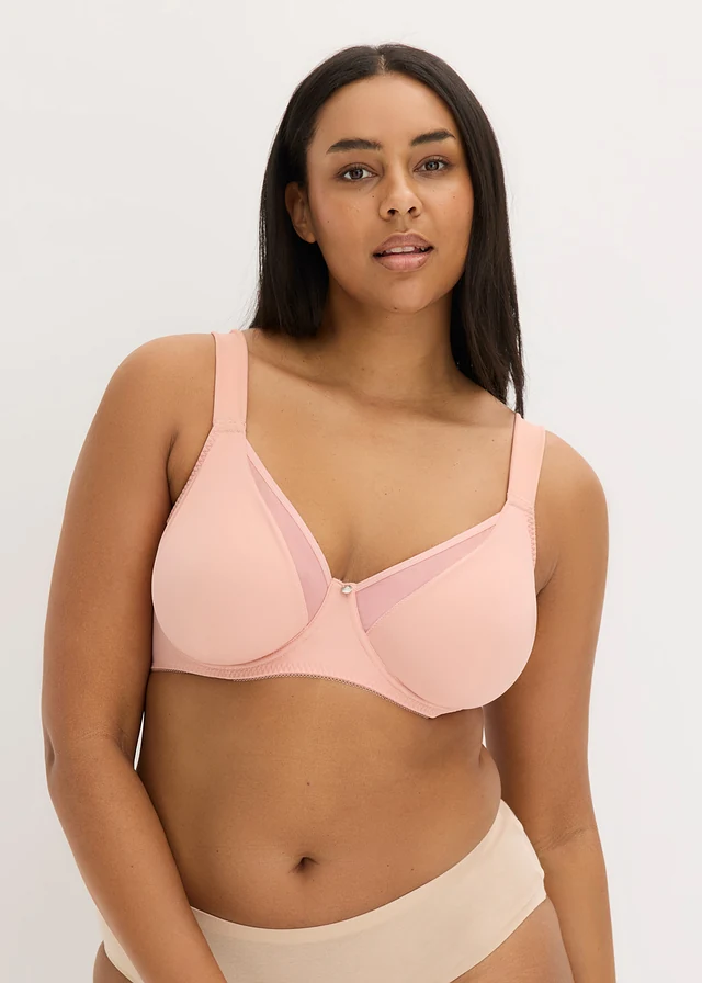 Minimizer bh met gewatteerde bandjes, Kleur: antiek roze