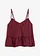 Blousetop van soepel satijn, Kleur: esdoornrood