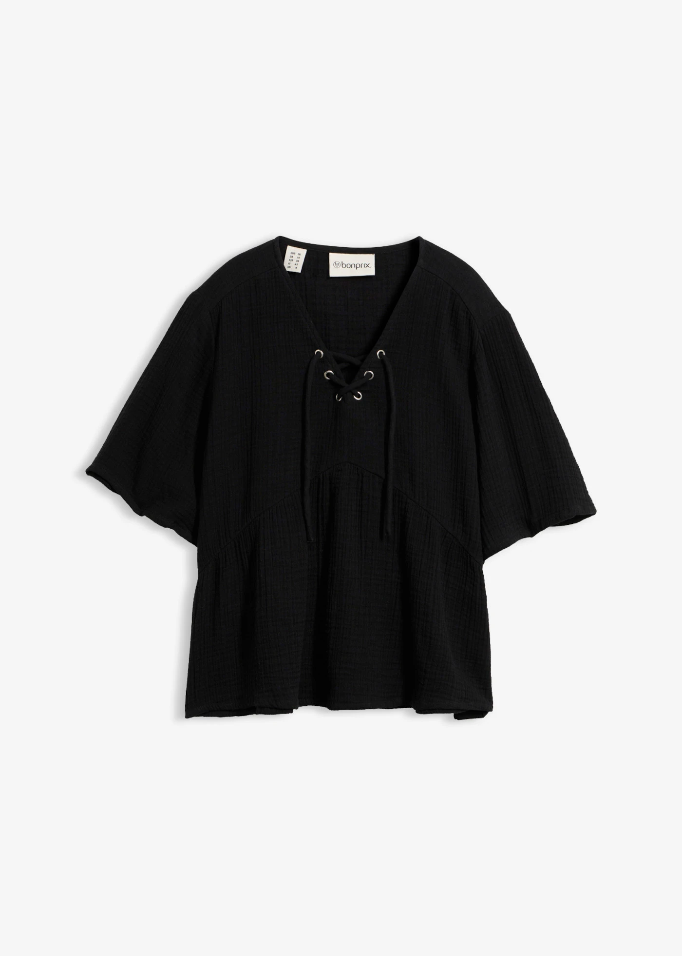 Blouse van luchtige mousseline • zwart • product-page.page-title-suffix