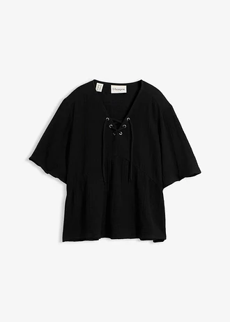 Blouse T-shirt en gaze de coton