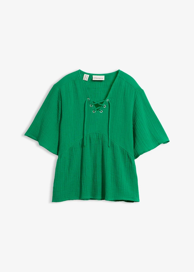 Blouse T-shirt en gaze de coton