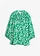 Tunique-blouse en viscose douce, Couleur: vert aventurine-écru imprimé