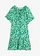 Rochie gen tunică din amestec moale de viscoză, culoare: verde-nestemată-ecru cu imprimeu
