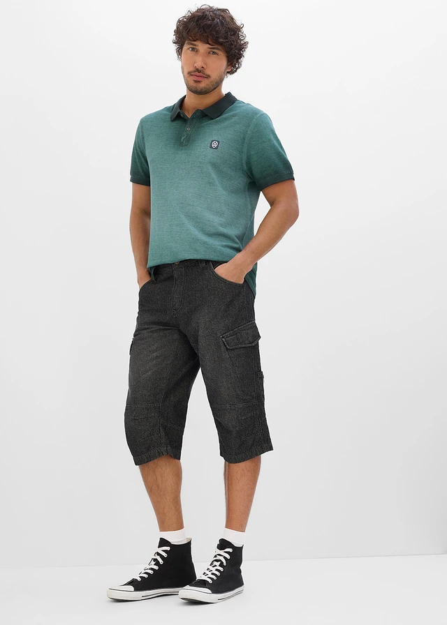 Polo piqué aspect délavé • gris vert • product-page.page-title-suffix