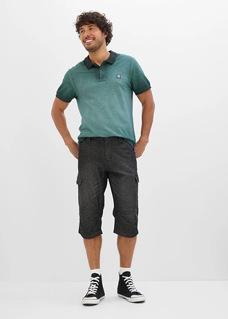 Lichte jeans cargo bermuda, relaxed fit • zwart denim • bonprix online shop