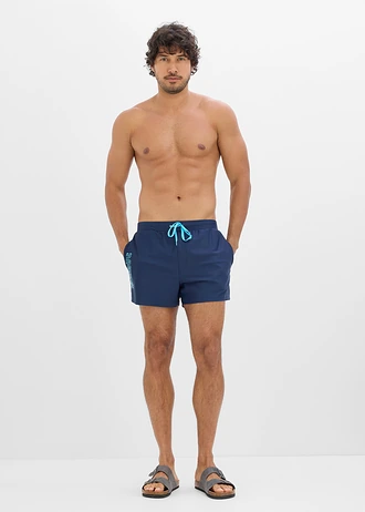 Șort de baie din material elastic • bleumarin/turcoaz • magazin bonprix