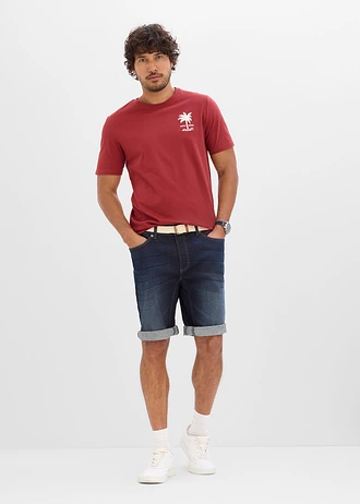 Tricou din bumbac 100% • roșu oxid cu imprimeu • magazin bonprix