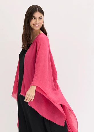 Poncho à détail smocké • fuchsia • Boutique bonprix
