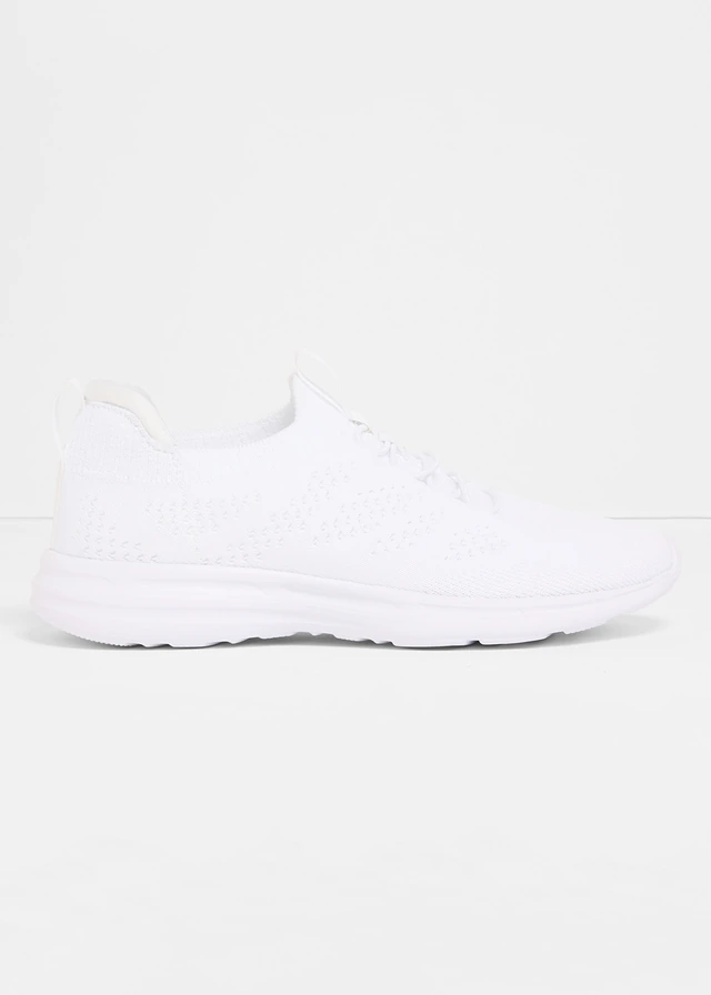 Wygodne sneakersy wsuwane z miękkiego materiału • biały • sklep bonprix