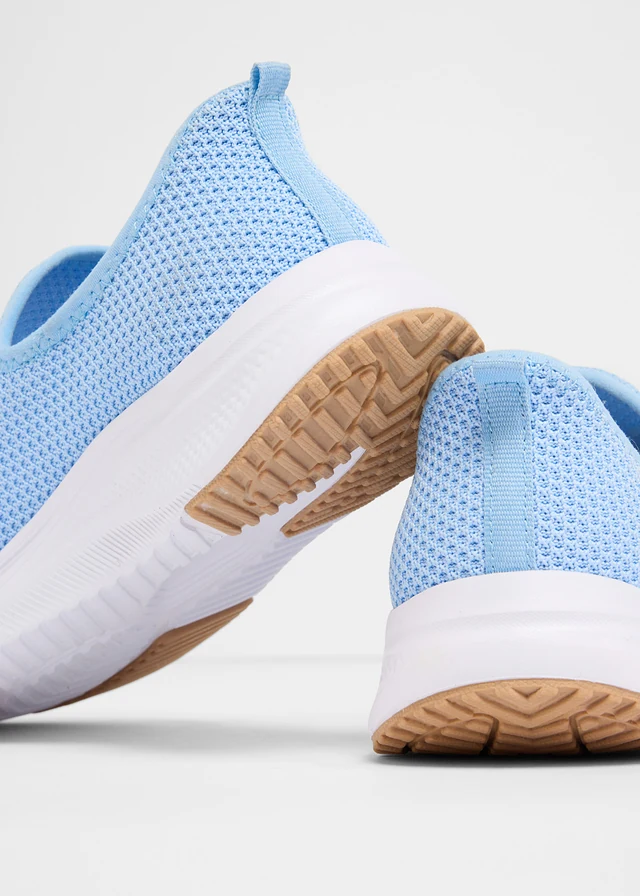 Wygodne sneakersy z miękkiego materiału • jasnoniebieski • sklep bonprix