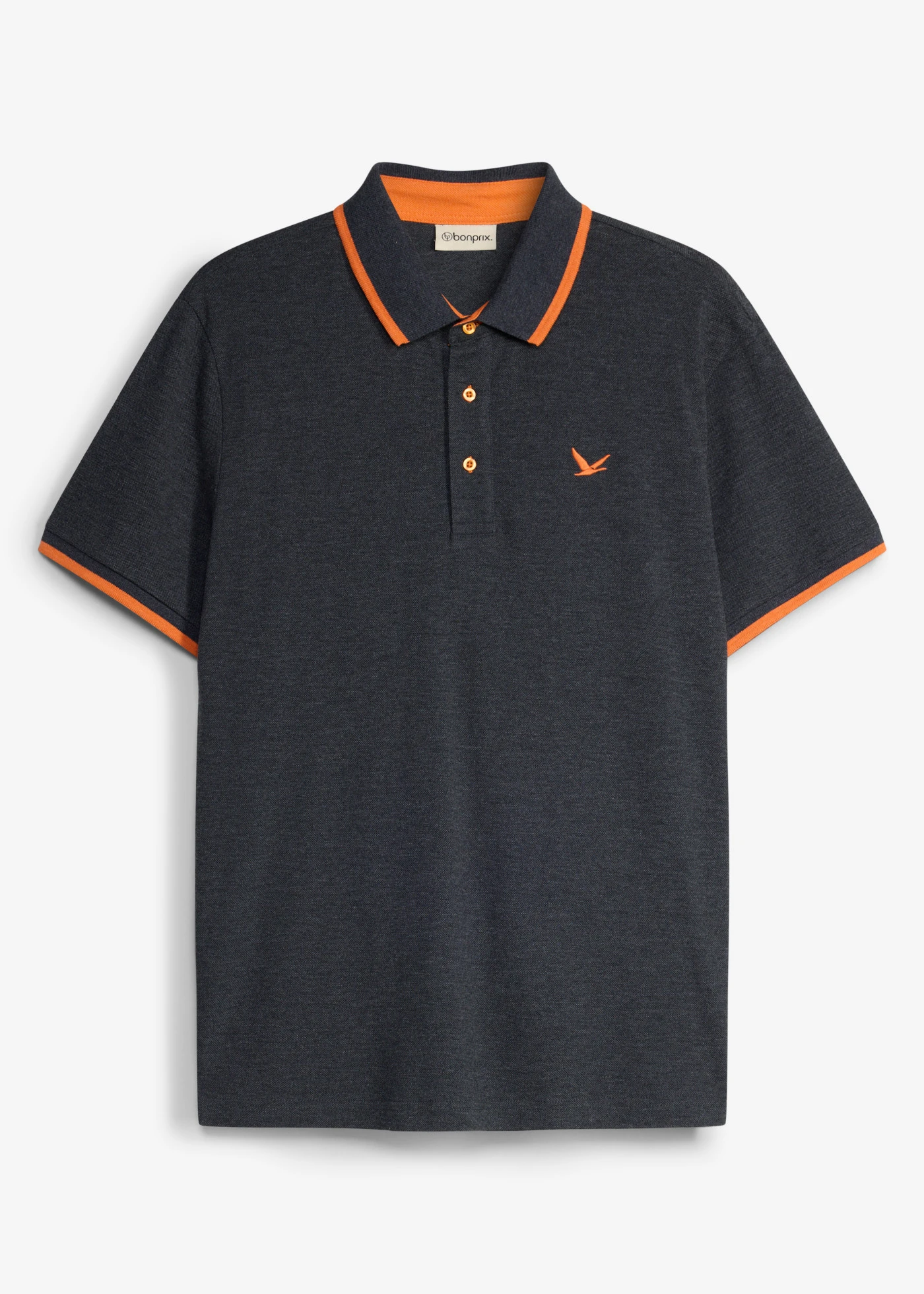 Polo en piqué 100% coton • noir chiné • product-page.page-title-suffix