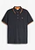 Piqué poloshirt met biologisch katoen, Kleur: zwart gemêleerd