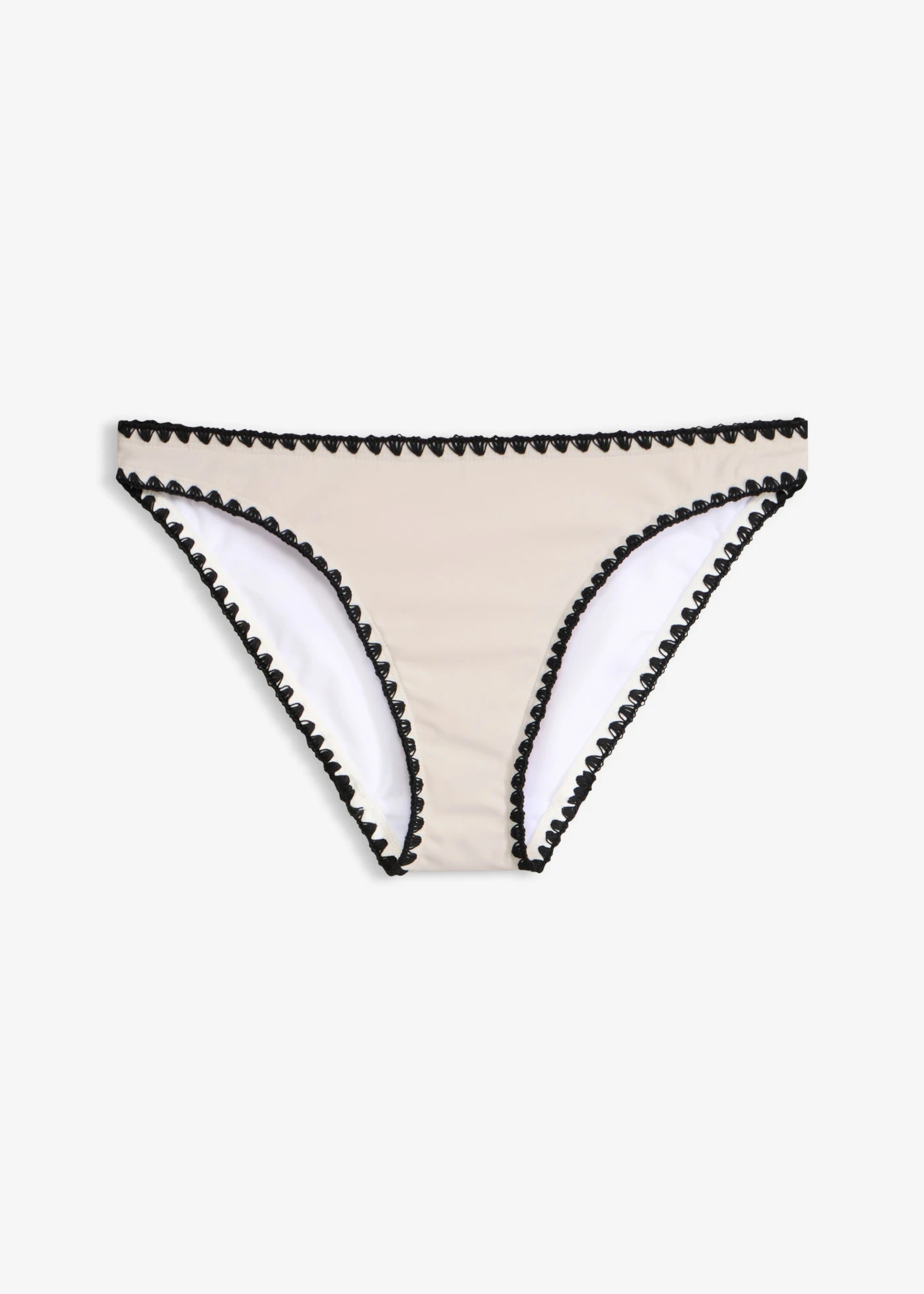 Figi bikini z haftem • złamana biel • sklep bonprix