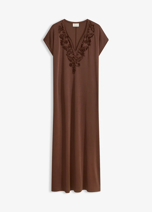 Tunika ruha hímzéssel, szín: barna