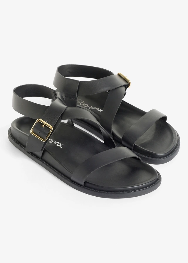 Sandales, Couleur: noir