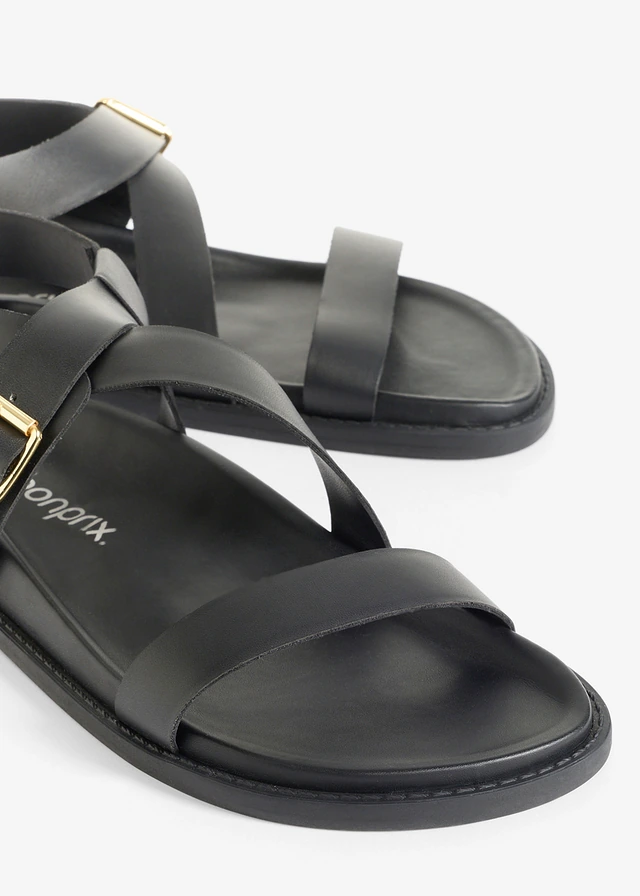 Sandalen, Kleur: zwart
