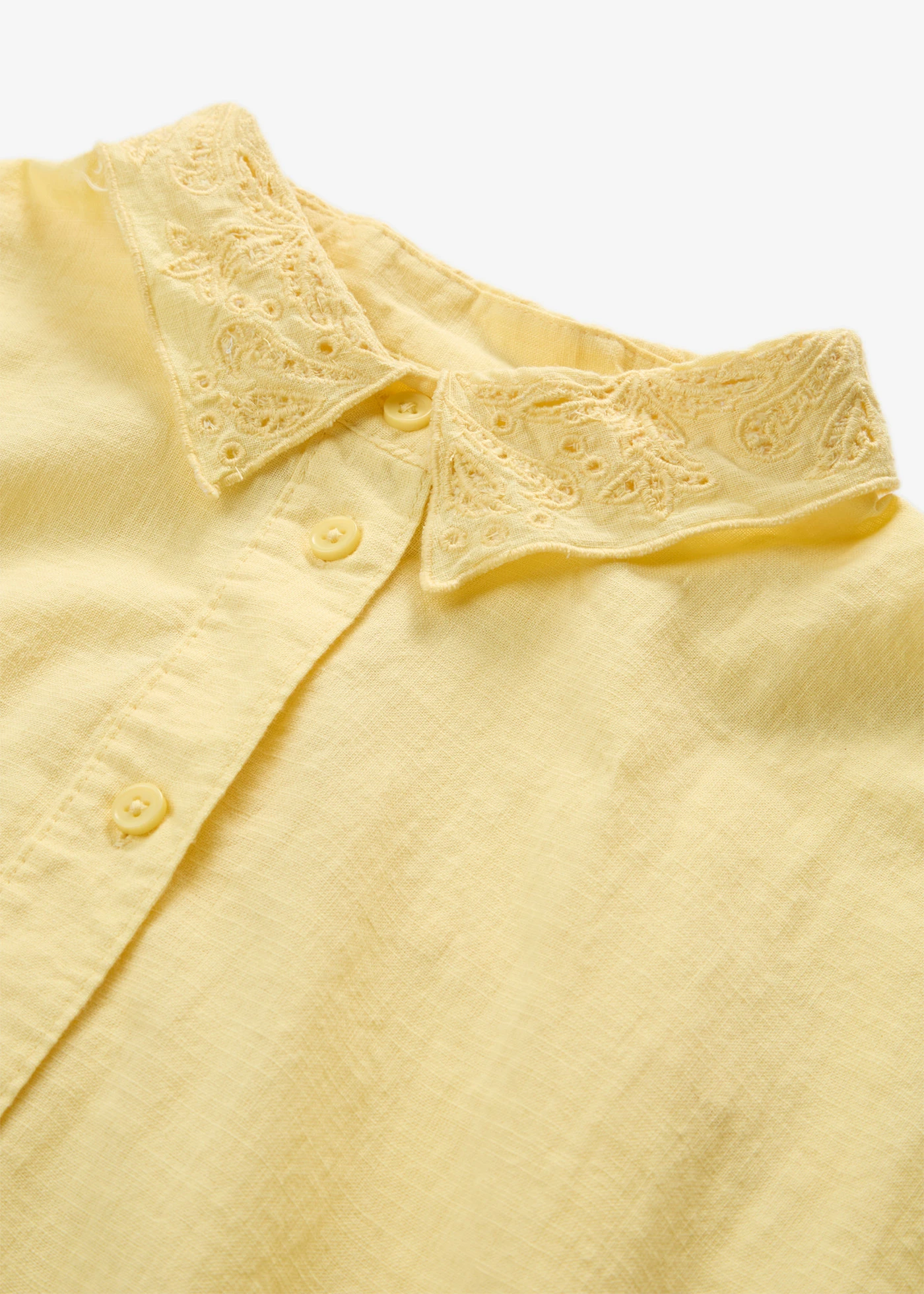 Katoenen blouse met broderie anglaise • lichtgeel • bonprix online shop