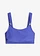 Bralette bikinitop van glanzend materiaal, Kleur: blauw