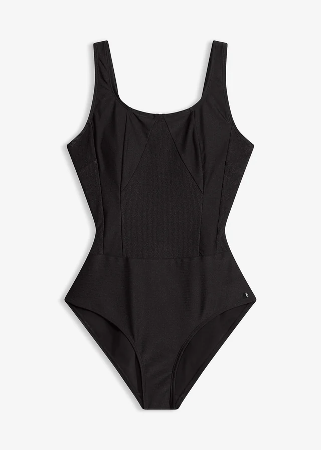 Maillot sculptant en matière brillante, maintien modéré