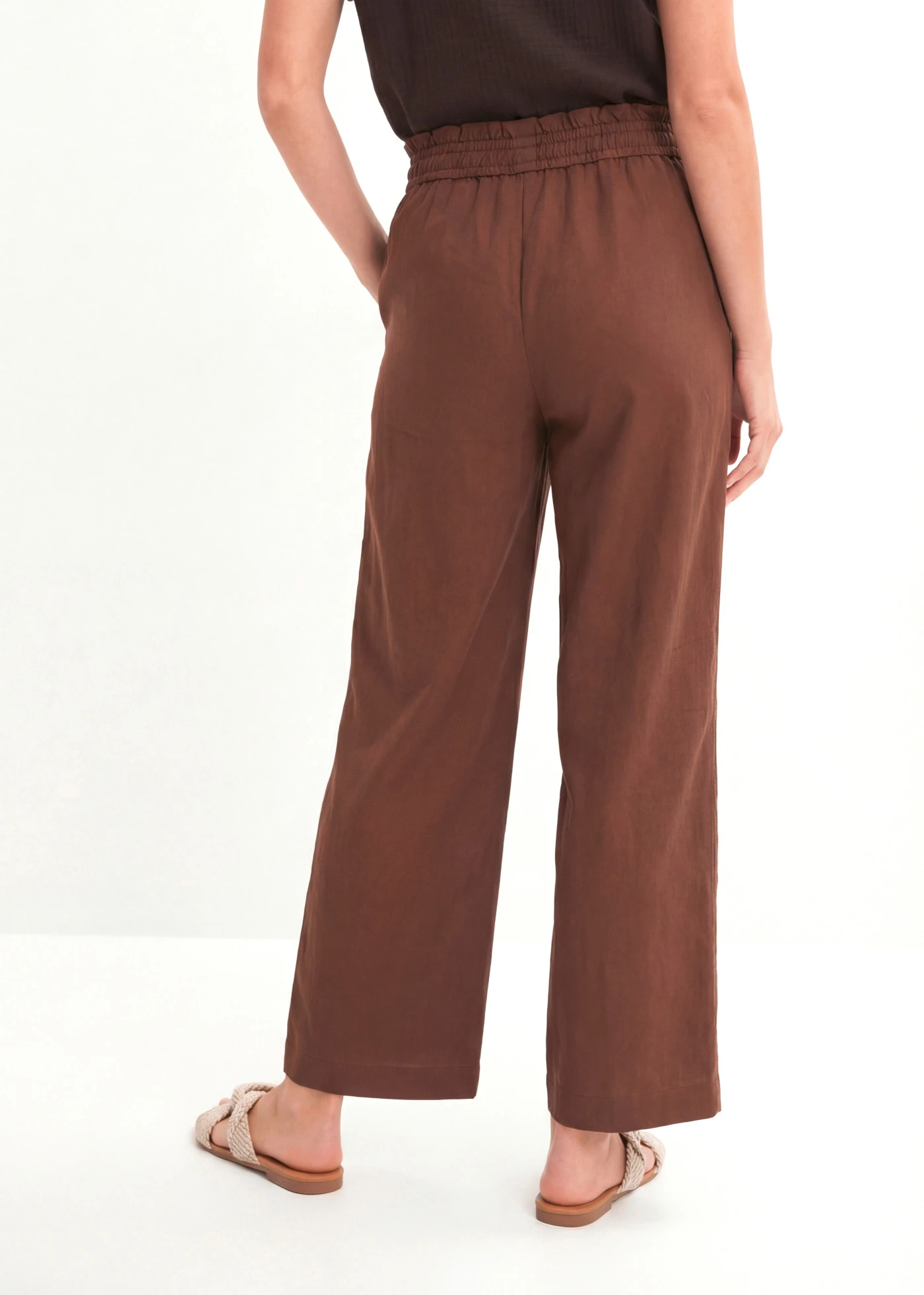 Culotte nohavice z padavého lyocell-mixu • hnedá • obchod bonprix