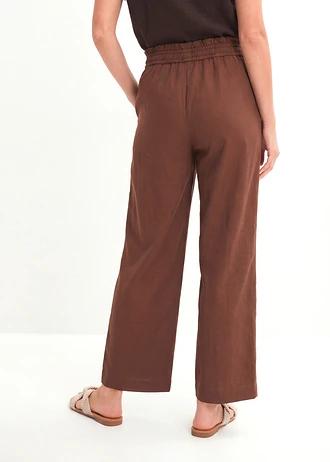 Pantaloni Culotte din material vaporos cu lyocell • maro • magazin bonprix