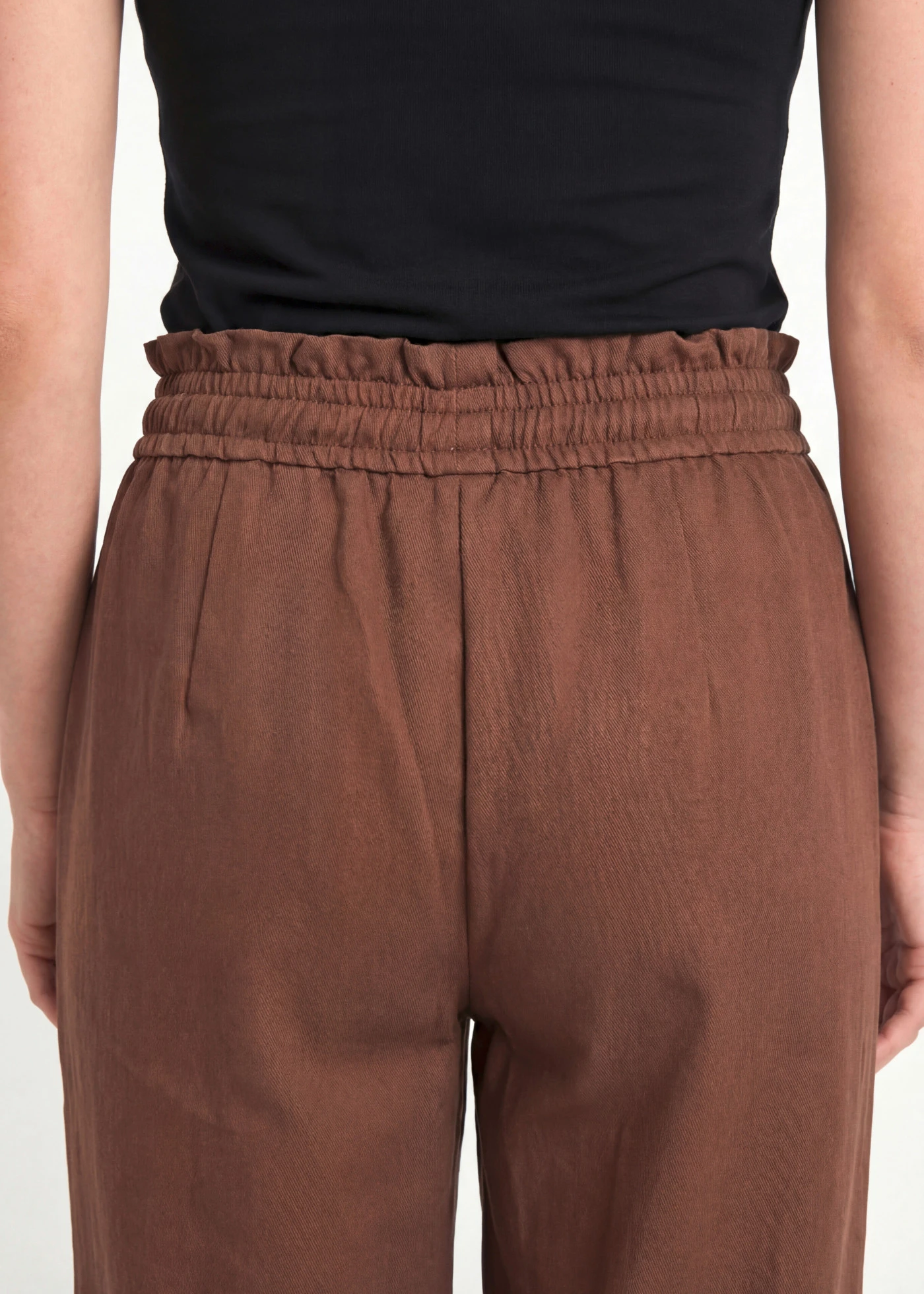 Culotte nohavice z padavého lyocell-mixu • hnedá • obchod bonprix