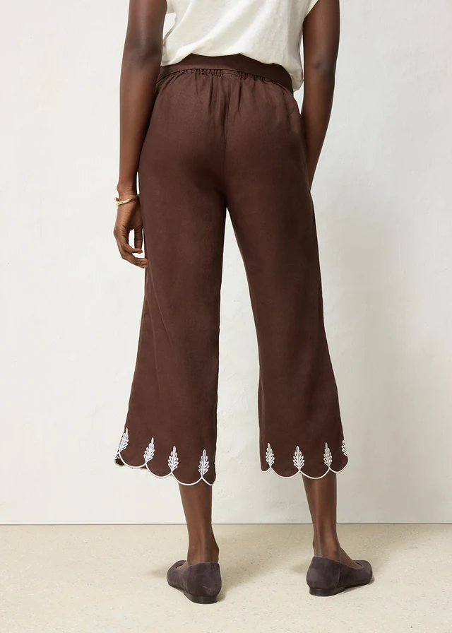 Culotte nohavice s opaskom (2 ks) • tmavohnedá • obchod bonprix