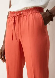 Pantalon taille élastiquée 100% lin • brique • Boutique bonprix